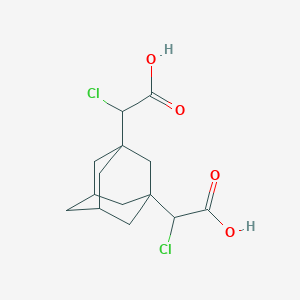 molecular formula C14H18Cl2O4 B4331542 2,2'-tricyclo[3.3.1.1~3,7~]decane-1,3-diylbis(chloroacetic acid) 