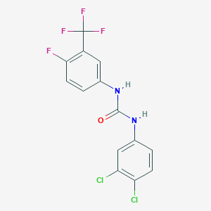 molecular formula C14H8Cl2F4N2O B4331546 N-(3,4-dichlorophenyl)-N'-[4-fluoro-3-(trifluoromethyl)phenyl]urea 