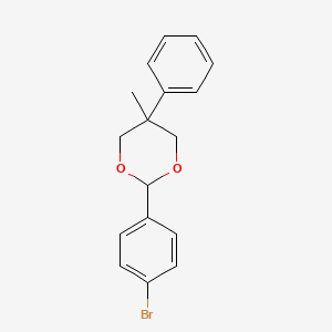 molecular formula C17H17BrO2 B4331568 2-(4-bromophenyl)-5-methyl-5-phenyl-1,3-dioxane 
