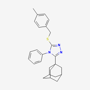 molecular formula C26H29N3S B4331576 3-(1-adamantyl)-5-[(4-methylbenzyl)thio]-4-phenyl-4H-1,2,4-triazole 