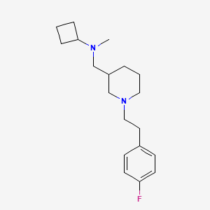 N-({1-[2-(4-fluorophenyl)ethyl]-3-piperidinyl}methyl)-N-methylcyclobutanamine