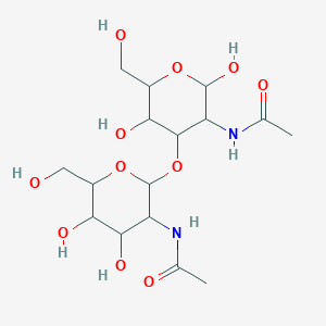 molecular formula C₁₆H₂₈N₂O₁₁ B043316 GlcNAc1-β-3GalNAc CAS No. 95673-98-6