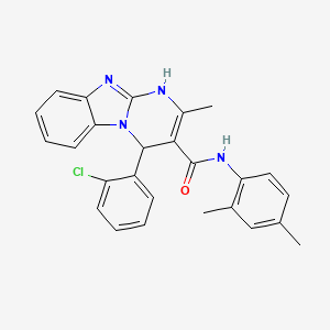 molecular formula C26H23ClN4O B4331604 4-(2-chlorophenyl)-N-(2,4-dimethylphenyl)-2-methyl-1,4-dihydropyrimido[1,2-a]benzimidazole-3-carboxamide 