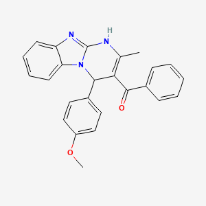molecular formula C25H21N3O2 B4331652 [4-(4-methoxyphenyl)-2-methyl-1,4-dihydropyrimido[1,2-a]benzimidazol-3-yl](phenyl)methanone 