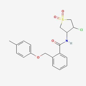 molecular formula C19H20ClNO4S B4331663 N-(4-chloro-1,1-dioxidotetrahydro-3-thienyl)-2-[(4-methylphenoxy)methyl]benzamide 