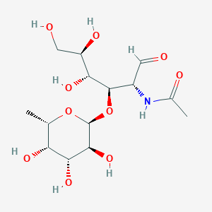 molecular formula C₁₄H₂₅NO₁₀ B043317 3-O-岩藻糖吡喃糖基-2-乙酰氨基-2-脱氧葡萄糖吡喃糖 CAS No. 52630-68-9
