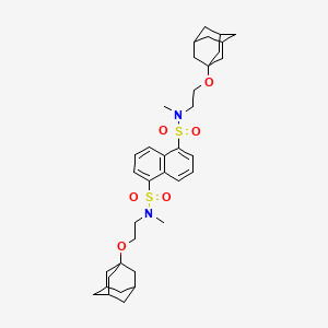 molecular formula C36H50N2O6S2 B4331703 N,N'-bis[2-(1-adamantyloxy)ethyl]-N,N'-dimethylnaphthalene-1,5-disulfonamide 