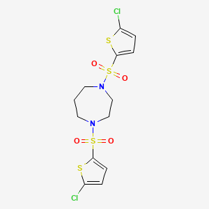 molecular formula C13H14Cl2N2O4S4 B4331711 1,4-bis[(5-chloro-2-thienyl)sulfonyl]-1,4-diazepane 