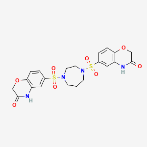 molecular formula C21H22N4O8S2 B4331720 6,6'-(1,4-diazepane-1,4-diyldisulfonyl)bis(2H-1,4-benzoxazin-3(4H)-one) 