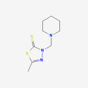 molecular formula C9H15N3S2 B4331726 5-methyl-3-(piperidin-1-ylmethyl)-1,3,4-thiadiazole-2(3H)-thione 