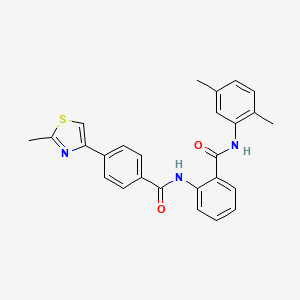 molecular formula C26H23N3O2S B4331734 N-(2,5-dimethylphenyl)-2-{[4-(2-methyl-1,3-thiazol-4-yl)benzoyl]amino}benzamide 