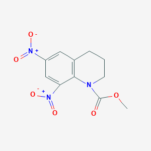 molecular formula C11H11N3O6 B4331793 methyl 6,8-dinitro-3,4-dihydroquinoline-1(2H)-carboxylate CAS No. 139525-75-0