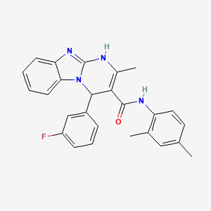 molecular formula C26H23FN4O B4331807 N-(2,4-dimethylphenyl)-4-(3-fluorophenyl)-2-methyl-1,4-dihydropyrimido[1,2-a]benzimidazole-3-carboxamide 
