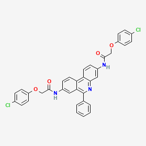 molecular formula C35H25Cl2N3O4 B4331811 N,N'-(6-phenylphenanthridine-3,8-diyl)bis[2-(4-chlorophenoxy)acetamide] 