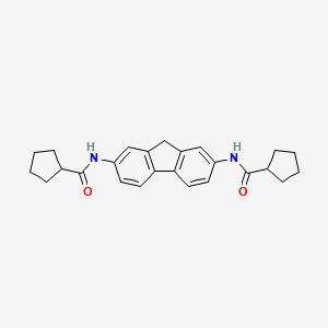 molecular formula C25H28N2O2 B4331847 N,N'-9H-fluorene-2,7-diyldicyclopentanecarboxamide 