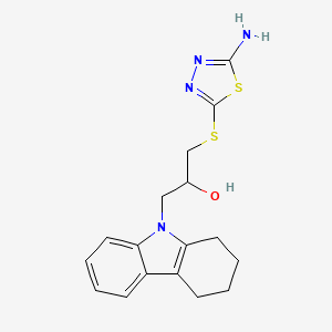 molecular formula C17H20N4OS2 B4331917 1-[(5-amino-1,3,4-thiadiazol-2-yl)thio]-3-(1,2,3,4-tetrahydro-9H-carbazol-9-yl)propan-2-ol 