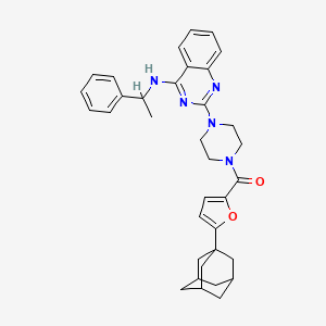 molecular formula C35H39N5O2 B4331954 2-{4-[5-(1-adamantyl)-2-furoyl]piperazin-1-yl}-N-(1-phenylethyl)quinazolin-4-amine 