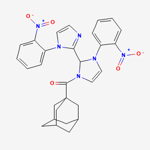 molecular formula C29H28N6O5 B4332000 1-(1-adamantylcarbonyl)-1',3-bis(2-nitrophenyl)-2,3-dihydro-1H,1'H-2,2'-biimidazole 