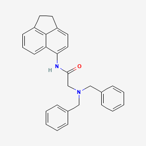 molecular formula C28H26N2O B4332011 N~2~,N~2~-dibenzyl-N~1~-(1,2-dihydroacenaphthylen-5-yl)glycinamide 