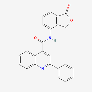 molecular formula C24H16N2O3 B4332024 N-(1-oxo-1,3-dihydro-2-benzofuran-4-yl)-2-phenylquinoline-4-carboxamide 