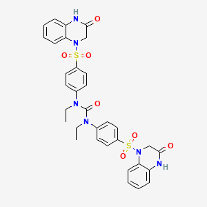 N,N'-diethyl-N,N'-bis{4-[(3-oxo-3,4-dihydroquinoxalin-1(2H)-yl)sulfonyl]phenyl}urea