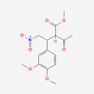 molecular formula C15H19NO7 B4332092 methyl 2-acetyl-3-(3,4-dimethoxyphenyl)-4-nitrobutanoate 