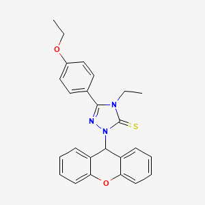 molecular formula C25H23N3O2S B4332120 5-(4-ethoxyphenyl)-4-ethyl-2-(9H-xanthen-9-yl)-2,4-dihydro-3H-1,2,4-triazole-3-thione 