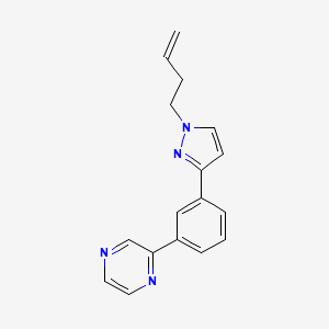 molecular formula C17H16N4 B4332125 2-{3-[1-(3-buten-1-yl)-1H-pyrazol-3-yl]phenyl}pyrazine 
