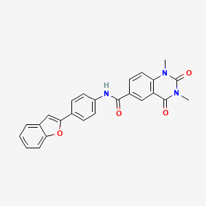 molecular formula C25H19N3O4 B4332132 N-[4-(1-benzofuran-2-yl)phenyl]-1,3-dimethyl-2,4-dioxo-1,2,3,4-tetrahydroquinazoline-6-carboxamide CAS No. 893764-64-2