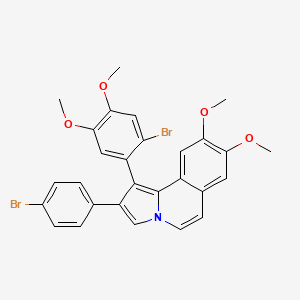 1-(2-bromo-4,5-dimethoxyphenyl)-2-(4-bromophenyl)-8,9-dimethoxypyrrolo[2,1-a]isoquinoline