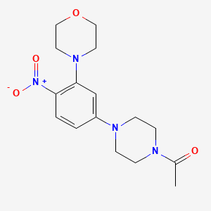 molecular formula C16H22N4O4 B4332158 4-[5-(4-acetylpiperazin-1-yl)-2-nitrophenyl]morpholine 