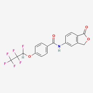 molecular formula C18H11F6NO4 B4332164 4-(1,2,2,3,3,3-hexafluoropropoxy)-N-(1-oxo-1,3-dihydro-2-benzofuran-5-yl)benzamide 