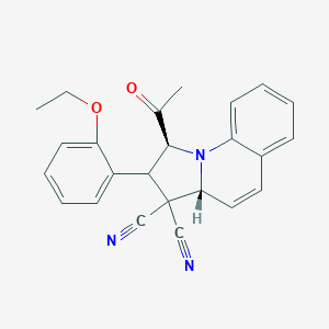molecular formula C24H21N3O2 B433223 1-acetyl-2-(2-ethoxyphenyl)-1,2-dihydropyrrolo[1,2-a]quinoline-3,3(3aH)-dicarbonitrile CAS No. 957496-20-7