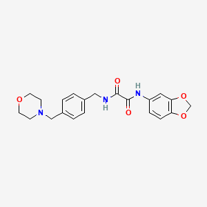 molecular formula C21H23N3O5 B4332271 N-1,3-benzodioxol-5-yl-N'-[4-(morpholin-4-ylmethyl)benzyl]ethanediamide 