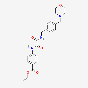 molecular formula C23H27N3O5 B4332274 ethyl 4-{[{[4-(morpholin-4-ylmethyl)benzyl]amino}(oxo)acetyl]amino}benzoate 