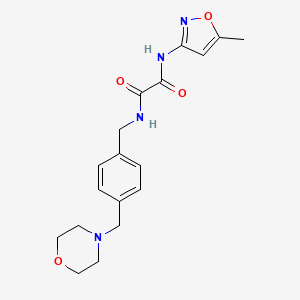 molecular formula C18H22N4O4 B4332278 N-(5-methylisoxazol-3-yl)-N'-[4-(morpholin-4-ylmethyl)benzyl]ethanediamide 