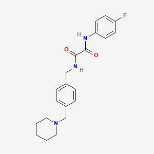 molecular formula C21H24FN3O2 B4332284 N-(4-fluorophenyl)-N'-[4-(piperidin-1-ylmethyl)benzyl]ethanediamide 