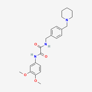 molecular formula C23H29N3O4 B4332287 N-(3,4-dimethoxyphenyl)-N'-[4-(piperidin-1-ylmethyl)benzyl]ethanediamide 