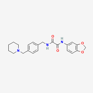 molecular formula C22H25N3O4 B4332292 N-1,3-benzodioxol-5-yl-N'-[4-(piperidin-1-ylmethyl)benzyl]ethanediamide 