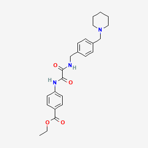 molecular formula C24H29N3O4 B4332298 ethyl 4-[(oxo{[4-(piperidin-1-ylmethyl)benzyl]amino}acetyl)amino]benzoate 