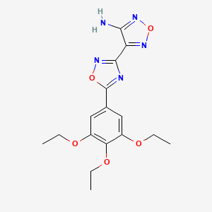molecular formula C16H19N5O5 B4332388 4-[5-(3,4,5-triethoxyphenyl)-1,2,4-oxadiazol-3-yl]-1,2,5-oxadiazol-3-amine CAS No. 893766-25-1