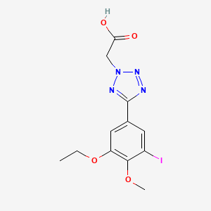molecular formula C12H13IN4O4 B4332391 [5-(3-ethoxy-5-iodo-4-methoxyphenyl)-2H-tetrazol-2-yl]acetic acid 