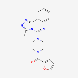 molecular formula C19H18N6O2 B4332418 5-[4-(2-furoyl)piperazin-1-yl]-3-methyl[1,2,4]triazolo[4,3-c]quinazoline 