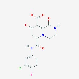 methyl 6-{[(3-chloro-4-fluorophenyl)amino]carbonyl}-1,8-dioxo-1,3,4,6,7,8-hexahydro-2H-pyrido[1,2-a]pyrazine-9-carboxylate