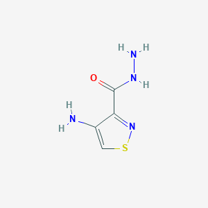 molecular formula C4H6N4OS B4332453 4-aminoisothiazole-3-carbohydrazide 