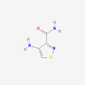 molecular formula C4H5N3OS B4332464 4-aminoisothiazole-3-carboxamide CAS No. 4592-54-5