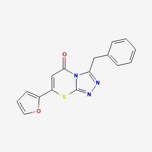 molecular formula C16H11N3O2S B4332469 3-benzyl-7-(2-furyl)-5H-[1,2,4]triazolo[3,4-b][1,3]thiazin-5-one 