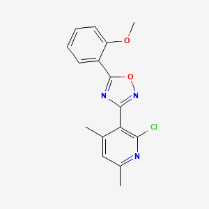 molecular formula C16H14ClN3O2 B4332489 2-chloro-3-[5-(2-methoxyphenyl)-1,2,4-oxadiazol-3-yl]-4,6-dimethylpyridine 