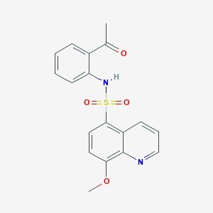 molecular formula C18H16N2O4S B4332496 N-(2-acetylphenyl)-8-methoxyquinoline-5-sulfonamide 