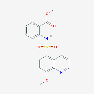 molecular formula C18H16N2O5S B4332499 methyl 2-{[(8-methoxyquinolin-5-yl)sulfonyl]amino}benzoate 